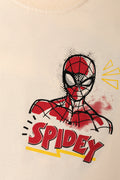 Spider-Man Short Sleeve T-Shirt Cream (1)