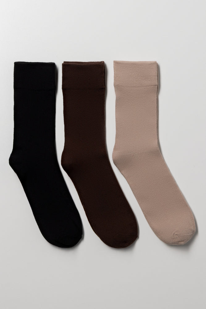 3 Pack Socks Natural