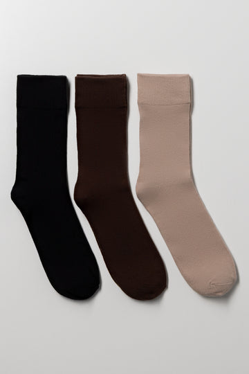 3 Pack Socks Natural