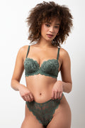 3 Pack Lace Thongs Green