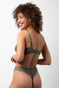 3 Pack Lace Thongs Green (3)