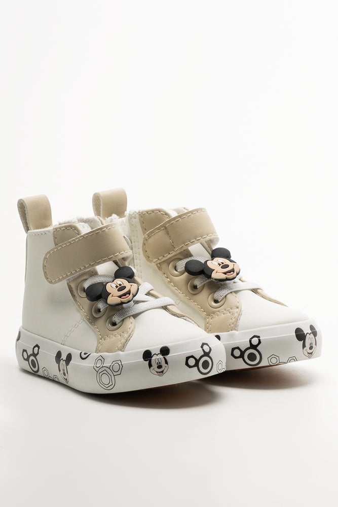 Mickey Mouse High Top Sneakers White