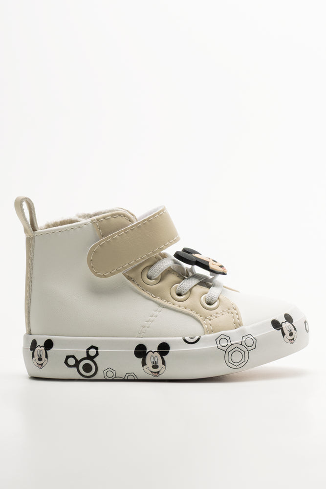 Mickey Mouse High Top Sneakers White
