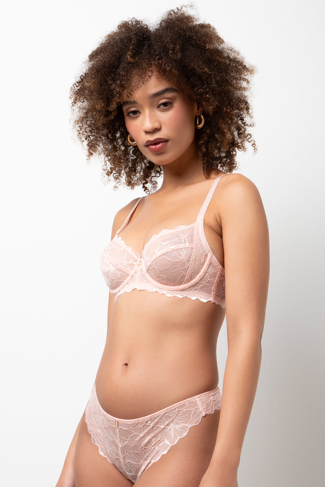 2 Pack Lace Non Padded Underwire Bra Natural And White (2)
