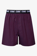 3 Pack Woven Boxers Navy And Burgundy (2)