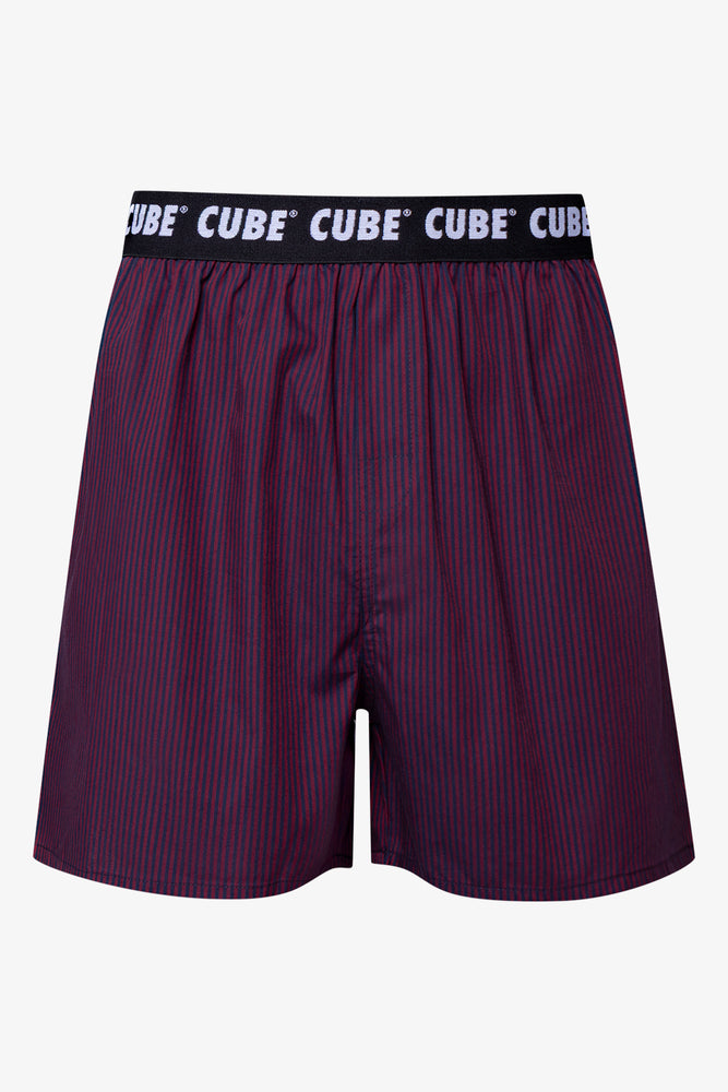 3 Pack Woven Boxers Navy And Burgundy (2)