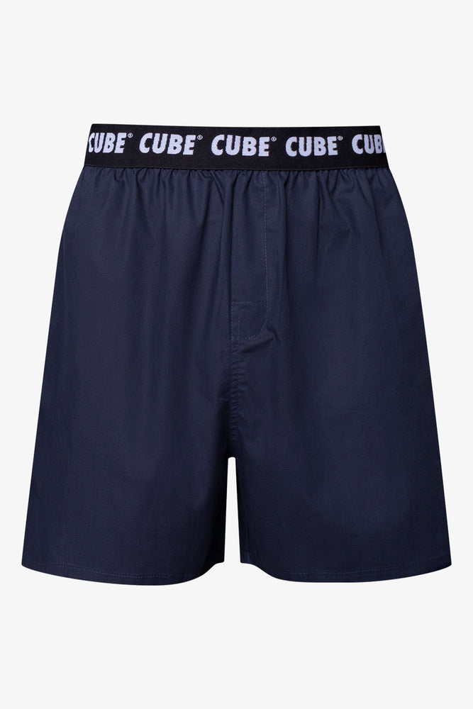 3 Pack Woven Boxers Navy And Burgundy (3)