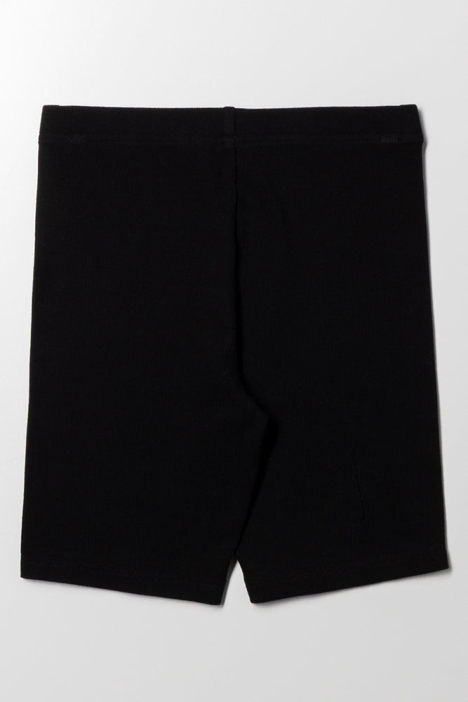 Rib Cycle Shorts Black (2)