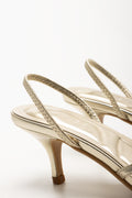 Strappy Kitten Heels Gold (3)