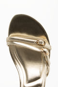 Strappy Kitten Heels Gold (4)