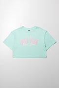 Short Sleeve Boxy T-Shirt Light Green