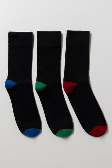 3 Pack Socks Black