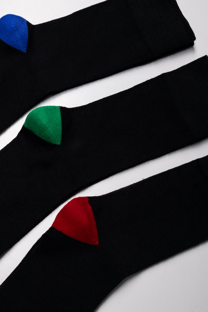 3 Pack Socks Black
