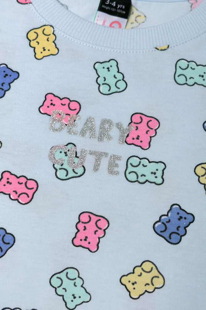 Bear Short Sleeve T-Shirt Blue (1)