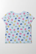 Bear Short Sleeve T-Shirt Blue (2)