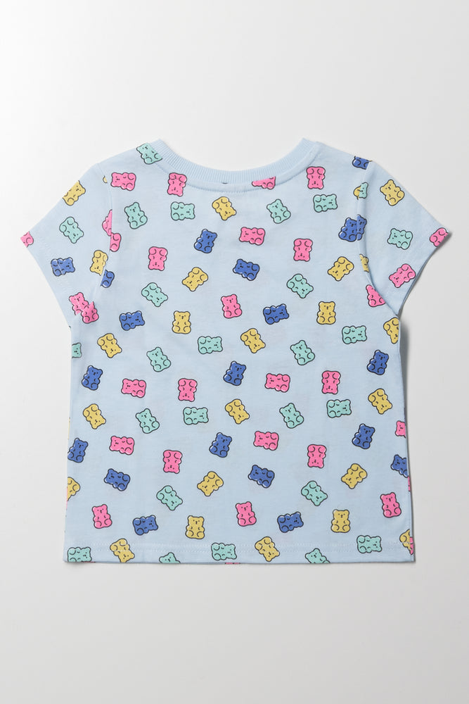 Bear Short Sleeve T-Shirt Blue (2)