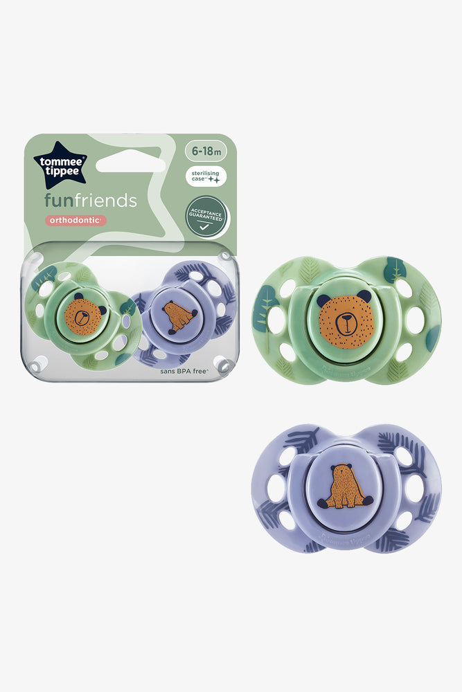 Tommee Tippee 2 Pack Dummy's 6-18 Months (3)