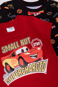 Cars 2 Pack T-Shirts Red And Black (1)