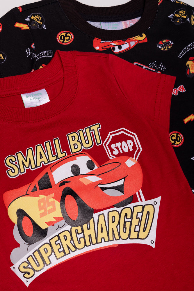 Cars 2 Pack T-Shirts Red And Black (1)