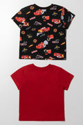 Cars 2 Pack T-Shirts Red And Black (2)