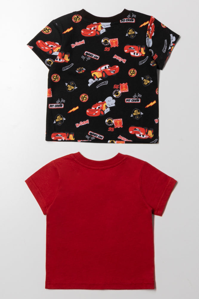 Cars 2 Pack T-Shirts Red And Black (2)