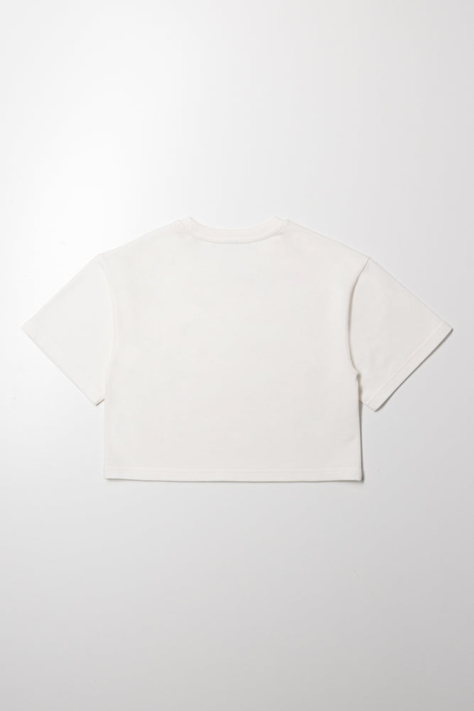 Boxy Printed T-Shirt White (2)