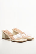 Block Heel Mule Natural