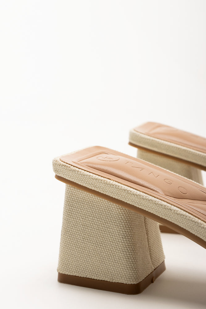 Block Heel Mule Natural (3)
