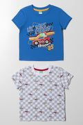 2 Pack T-Shirts Blue And White