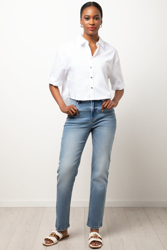 High Rise Slim leg Denim Jeans