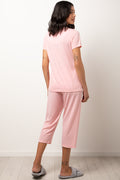 Spotty Capri Pyjama Set Pink (2)