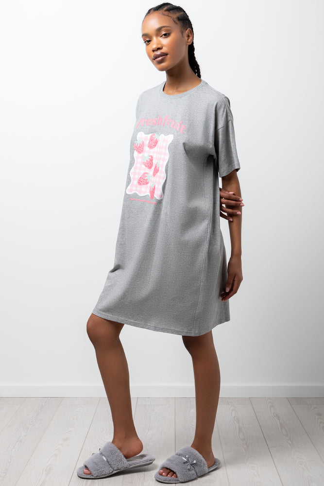Fresh Fruit Sleepshirt Grey