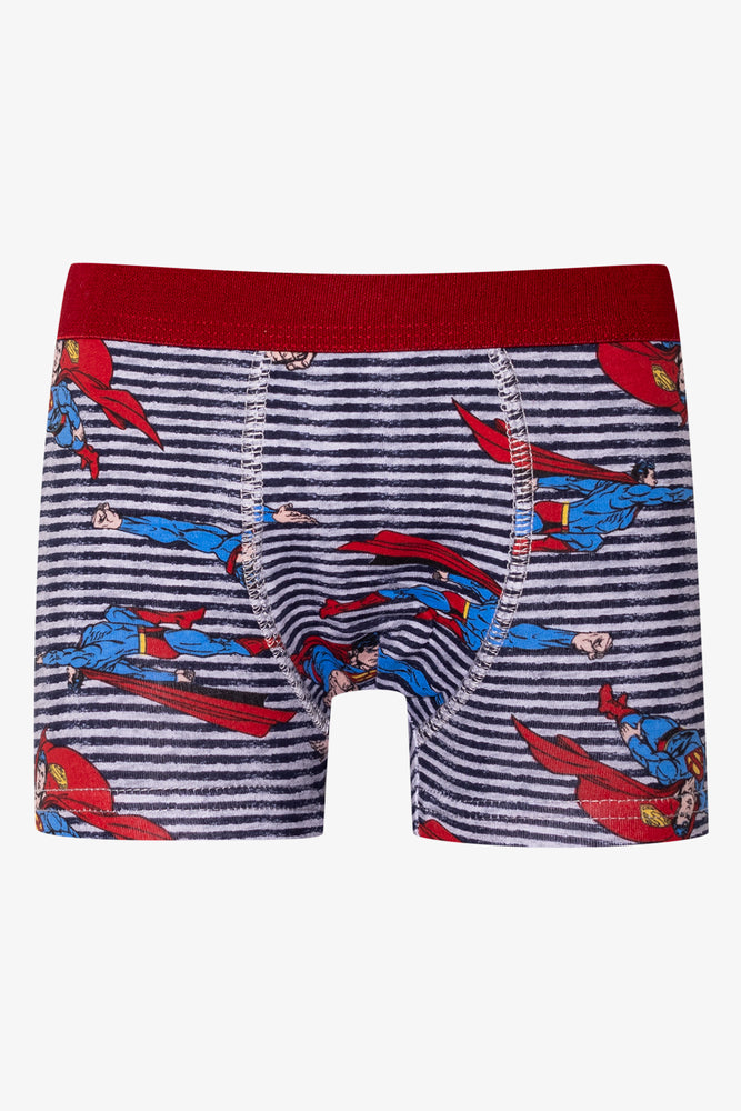 Superman 2 Pack Boxers Red And Grey