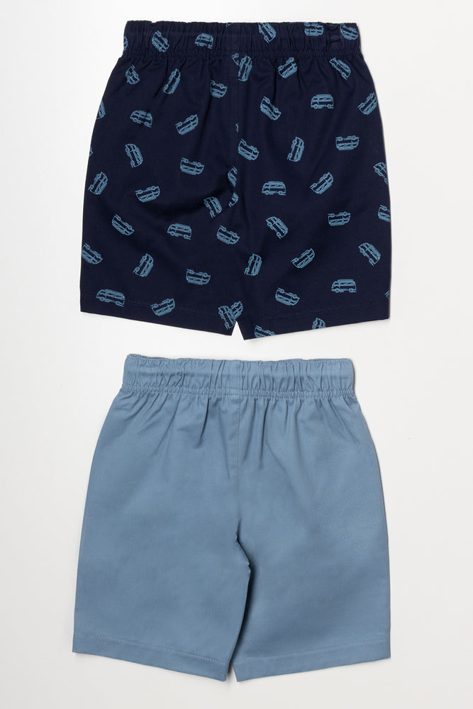 2 Pack Shorts Blue (2)