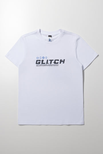 Earphones Short Sleeve T-Shirt White