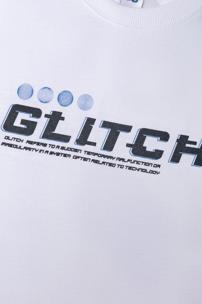 Earphones Short Sleeve T-Shirt White