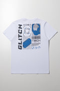 Earphones Short Sleeve T-Shirt White (2)
