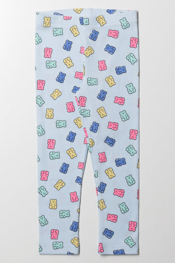 Bear Leggings Blue