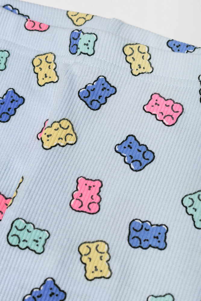 Bear Leggings Blue