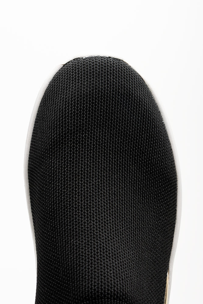 Knit With Metal Trim Trainers Black (4)