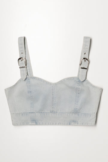 Denim Corset Light Grey