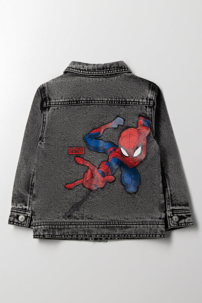 Spider-Man Denim Jacket Charcoal (2)