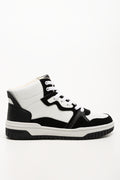 Skate High Top Sneakers Black And White (1)