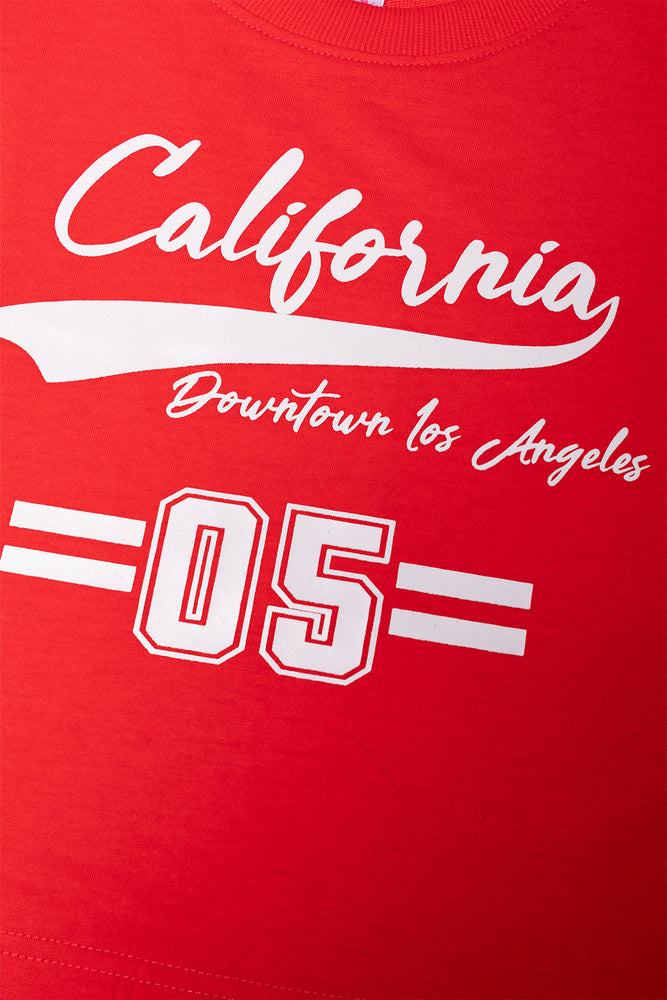 Boxy Printed T-Shirt Red (1)