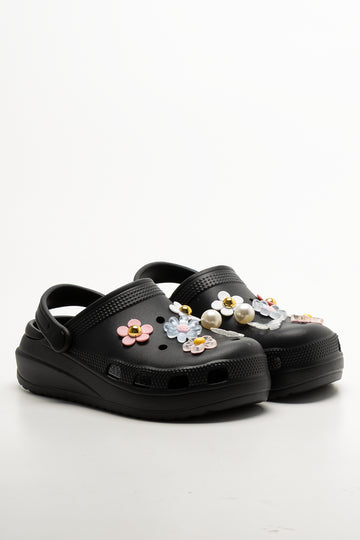 Embellished Clogs Black