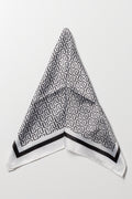 Satin Scarf Black And White