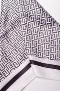 Satin Scarf Black And White (1)