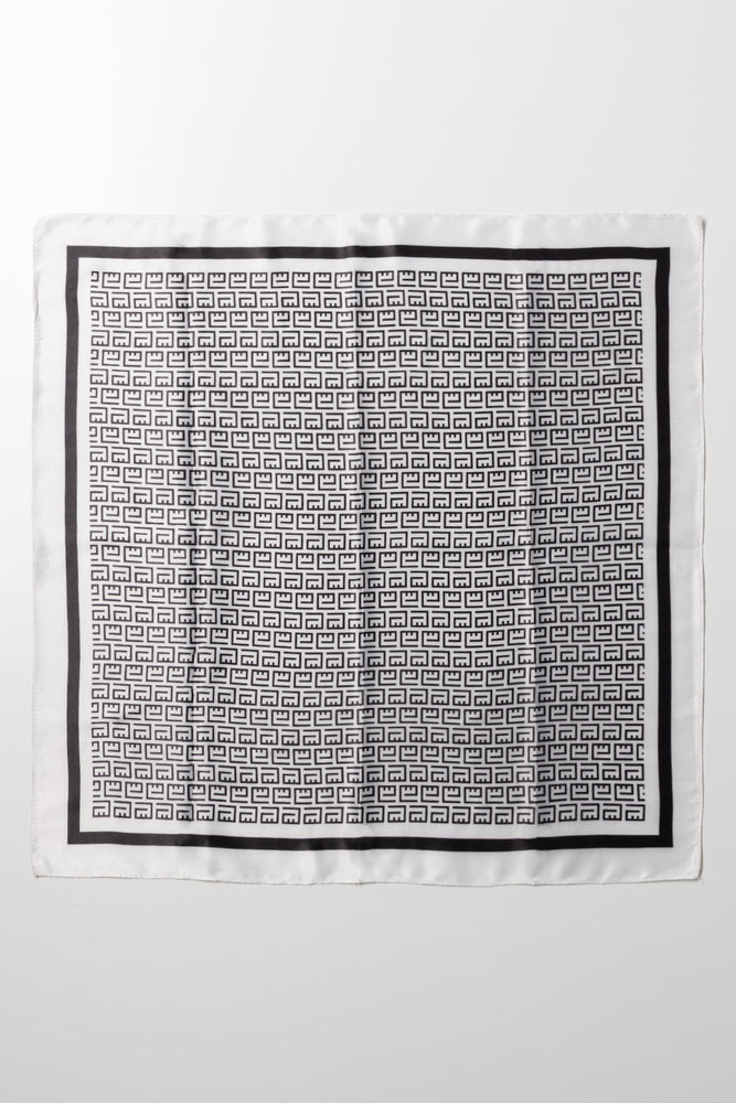 Satin Scarf Black And White (2)
