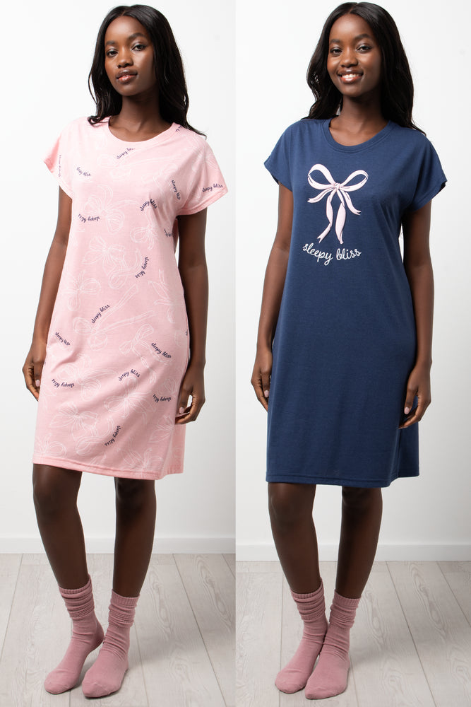 2 Pack Sleepshirts Navy & Grey