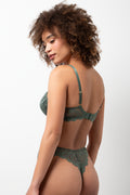 2 Pack Lace Balconette Bra Green And Natural (3)